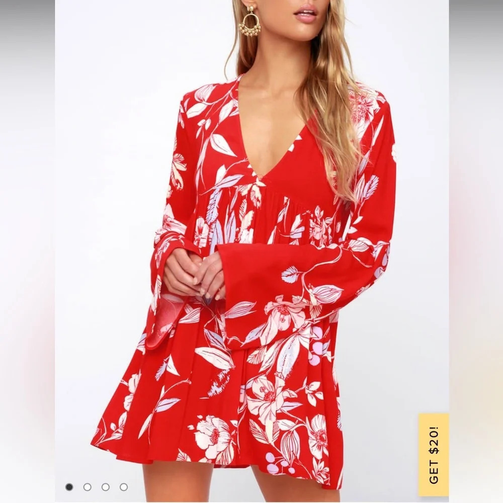 FREE PEOPLE BELLA FLORAL TUNIC